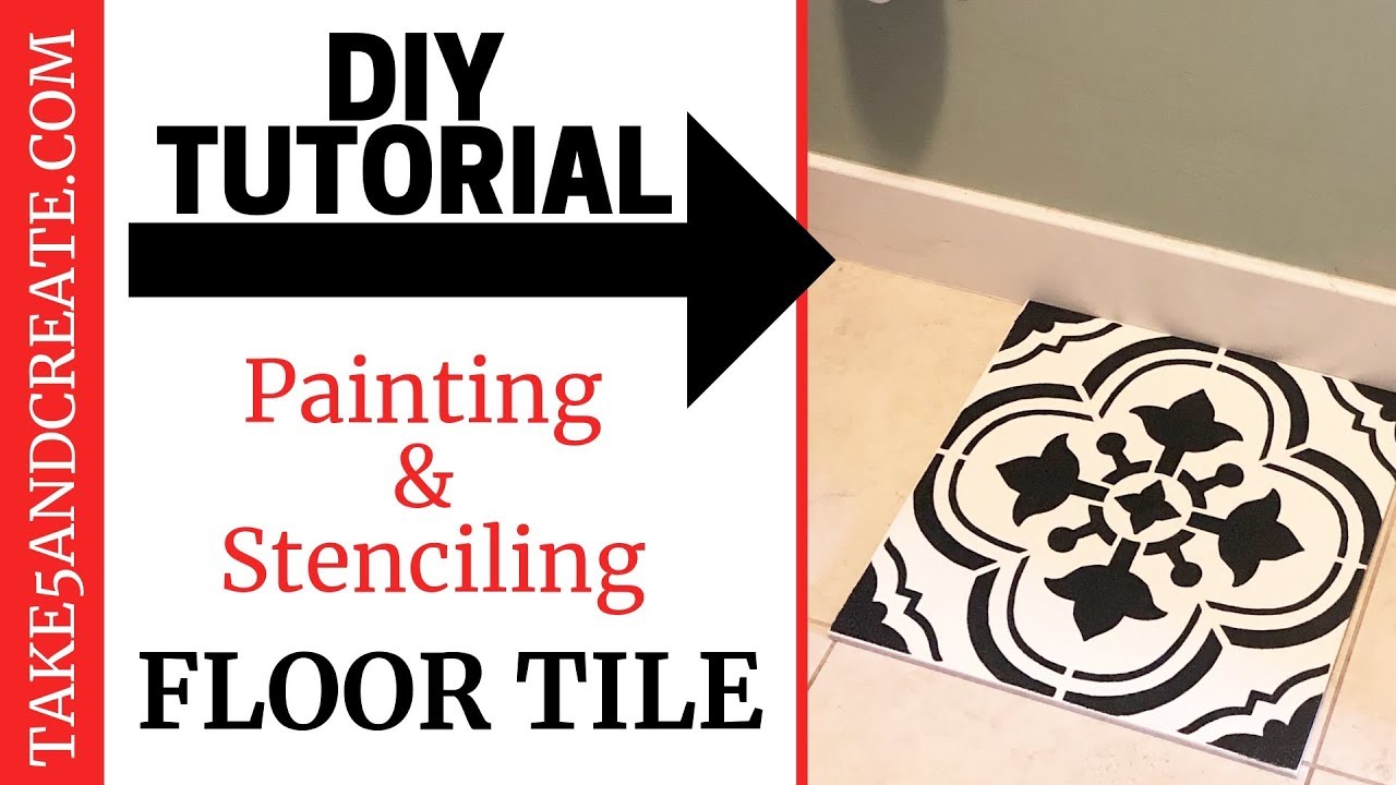 DIY Tutorial: Painting and Stenciling Floor Tile
