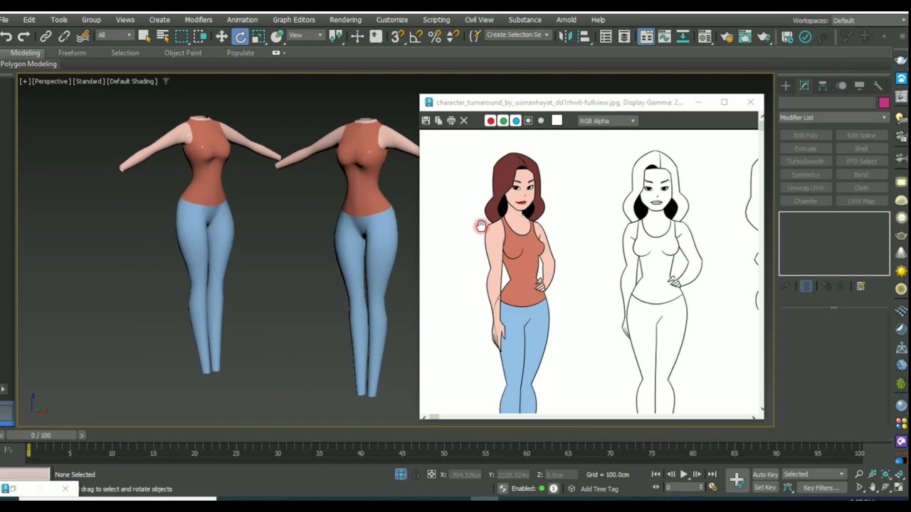 How do you make a female torso modeling|3dsmax|#modeling#3dsmax#animation#vray#sunilrawat3d