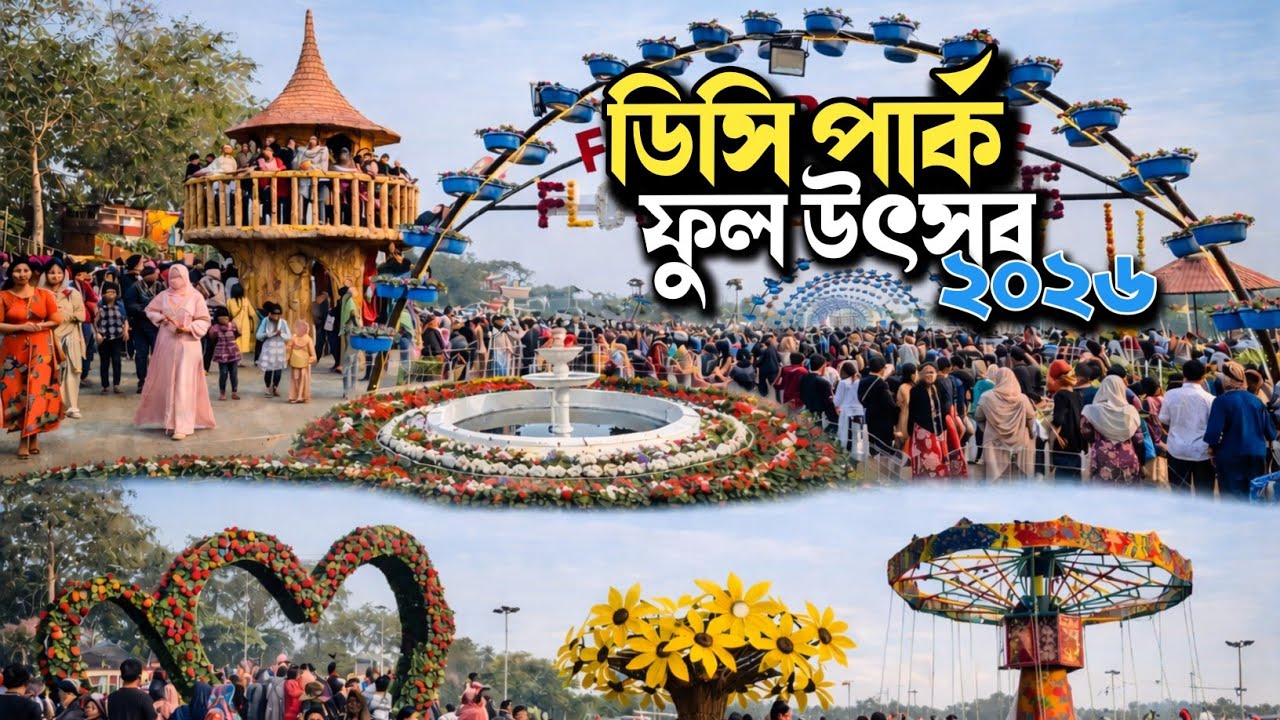 চটগ্রাম ডিসি পার্কে শুরু হয়েছে মাসব্যাপী ফুল উৎসব ২০২৬