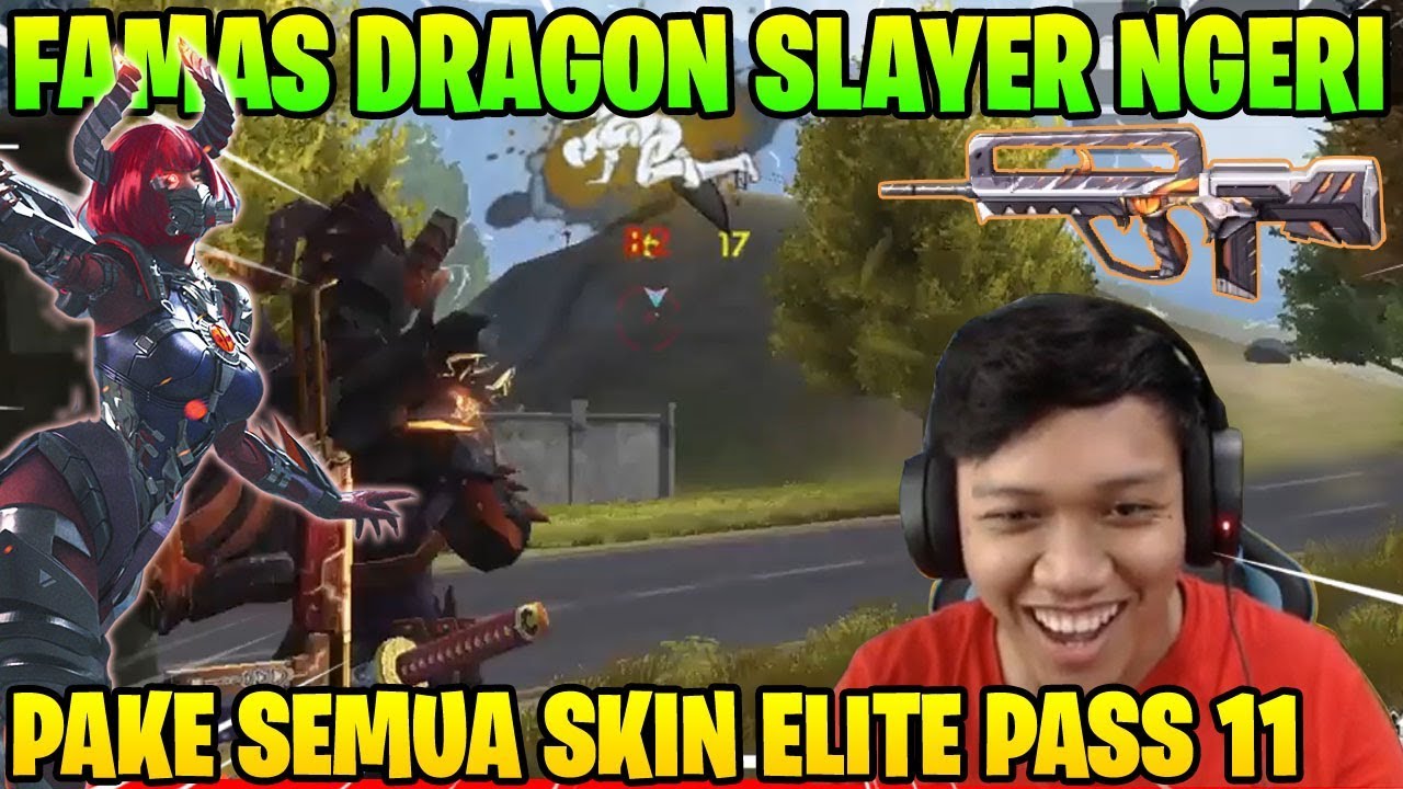 AUTO BOOYAH! NGAMUK DENGAN SKIN NAGA DAN FAMAS DRAGON SLAYER - Garena Free Fire
