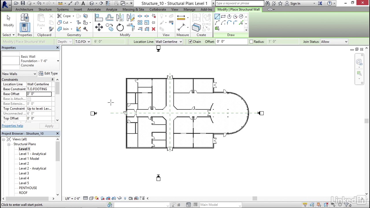Revit Tutorial - Adding foundation walls