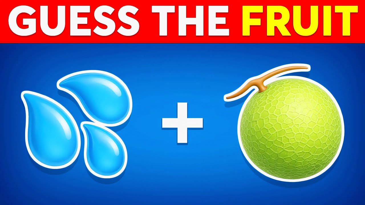Guess the Fruit by Emojis 🍎🍌 | 50 Emoji Quiz Challenge (Only Geniuses Score 50!)
