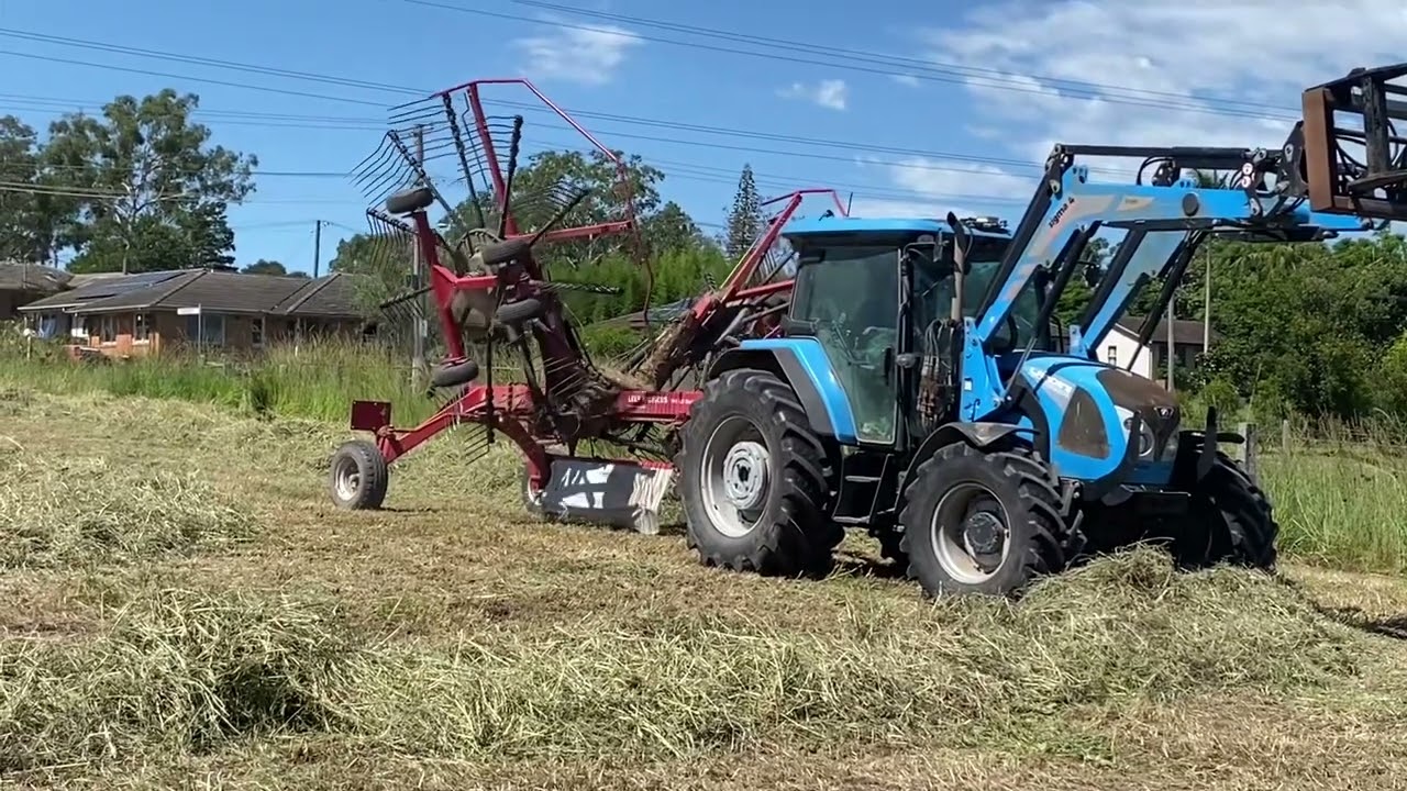 Multi species silage  crop being baled.