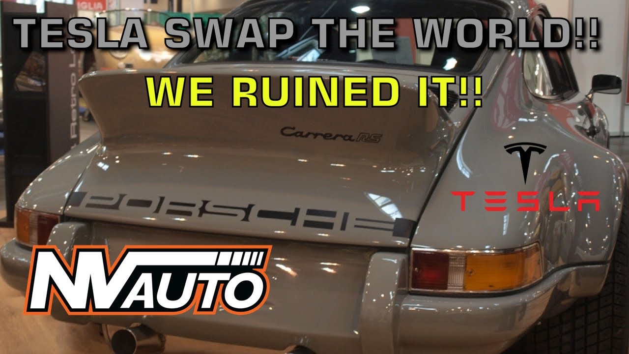 Tesla swapping a Porsche 964