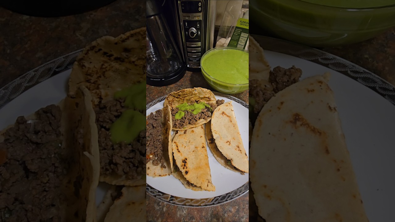preparando la cena del día de hoy tacos 