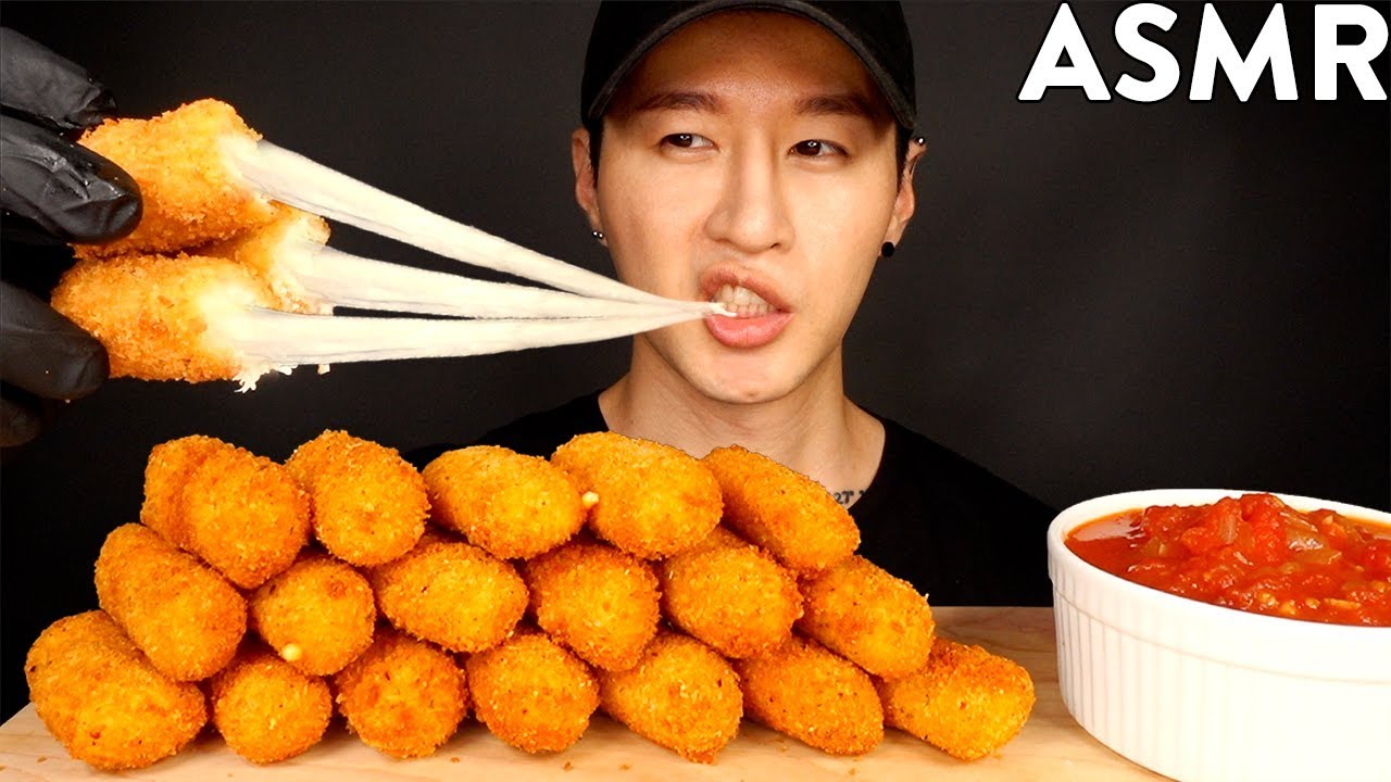 ASMR MOZZARELLA CHEESE STICKS MUKBANG (No Talking) COOKING & EATING SOUNDS | Zach Choi ASMR