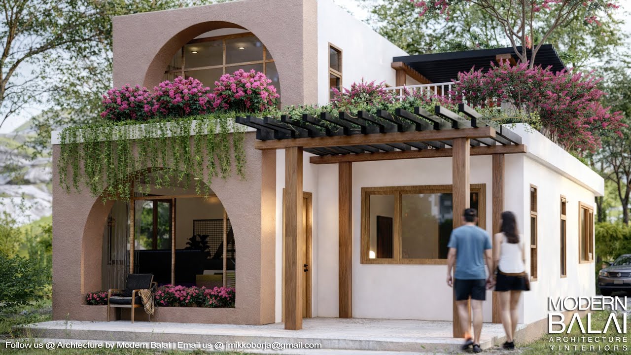 SANTORINI HOUSE DESIGN WITH INTERIOR DESIGN | 3-BEDROOM 7.5 X 10 METERS | MODERN BALAI