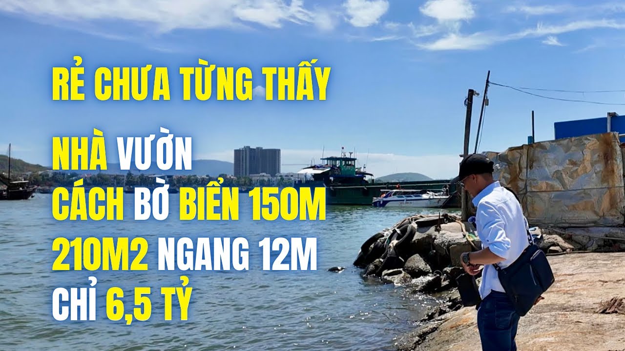 RẺ CHƯA TỪNG THẤY nhà vườn 210m2 cách BỜ BIỂN Hòn Rớ NHA TRANG 150m chỉ 6,5 TỶ Ngang 12m FULL THỔ CƯ