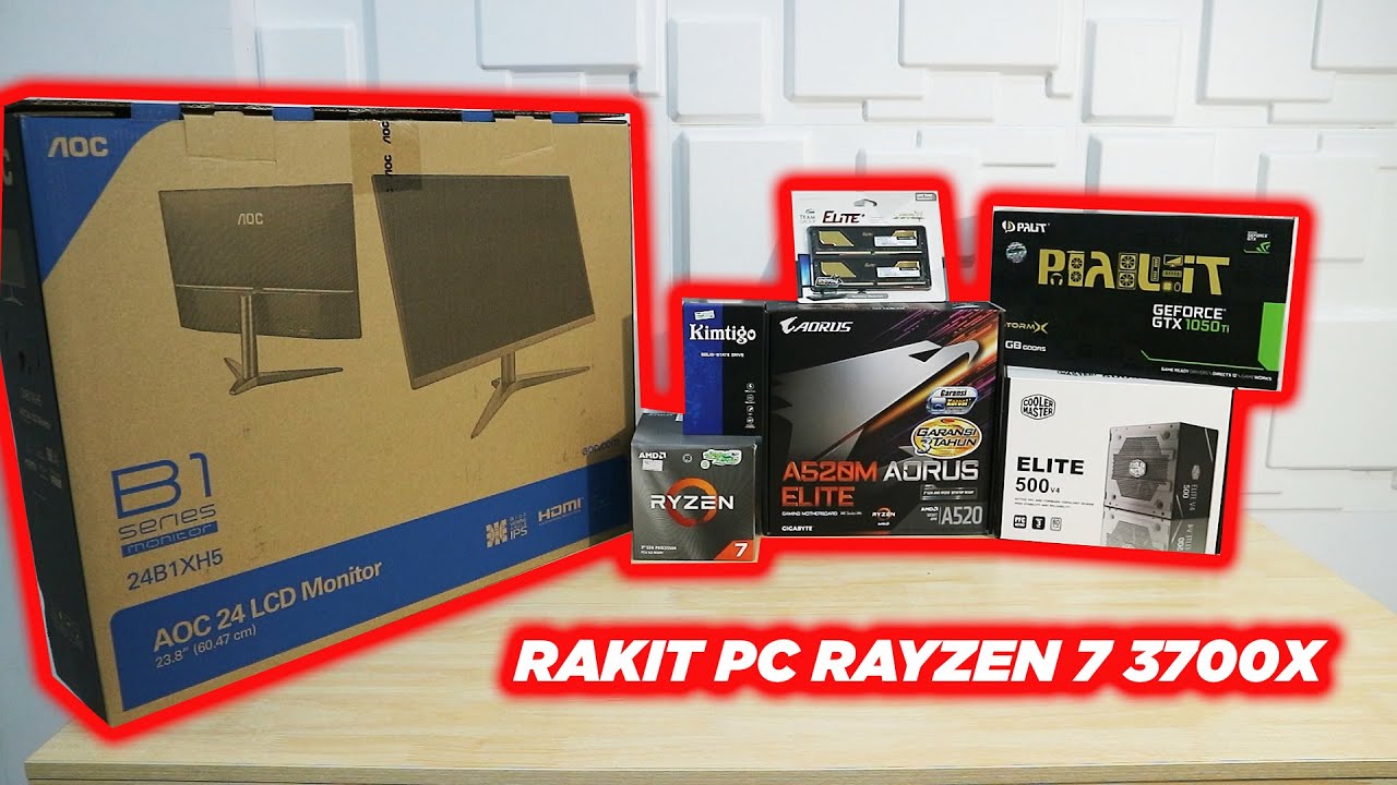 PC RAKITAN MOTHERBOARD GYGABITE A520M AORUS ELITE + RAYZEN 7 3700X