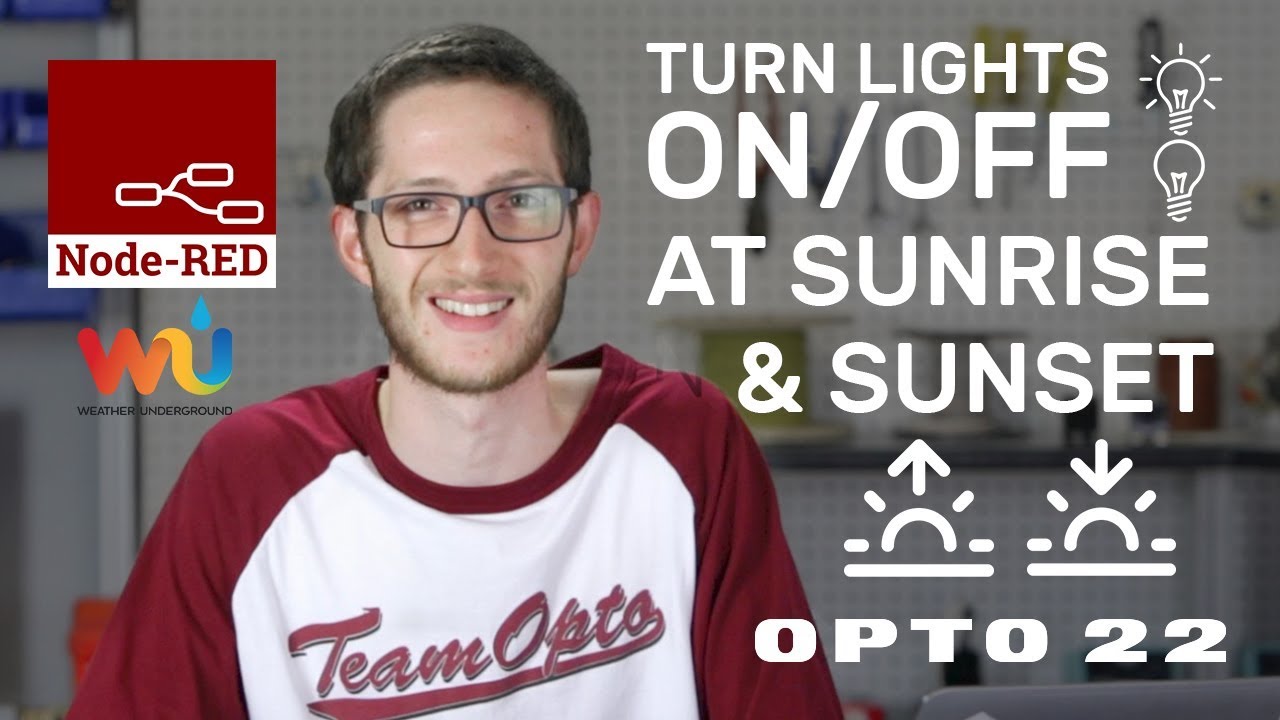 Use Node-RED with Weather Underground API to Turn Lights On/Off at Sunrise/ Sunset