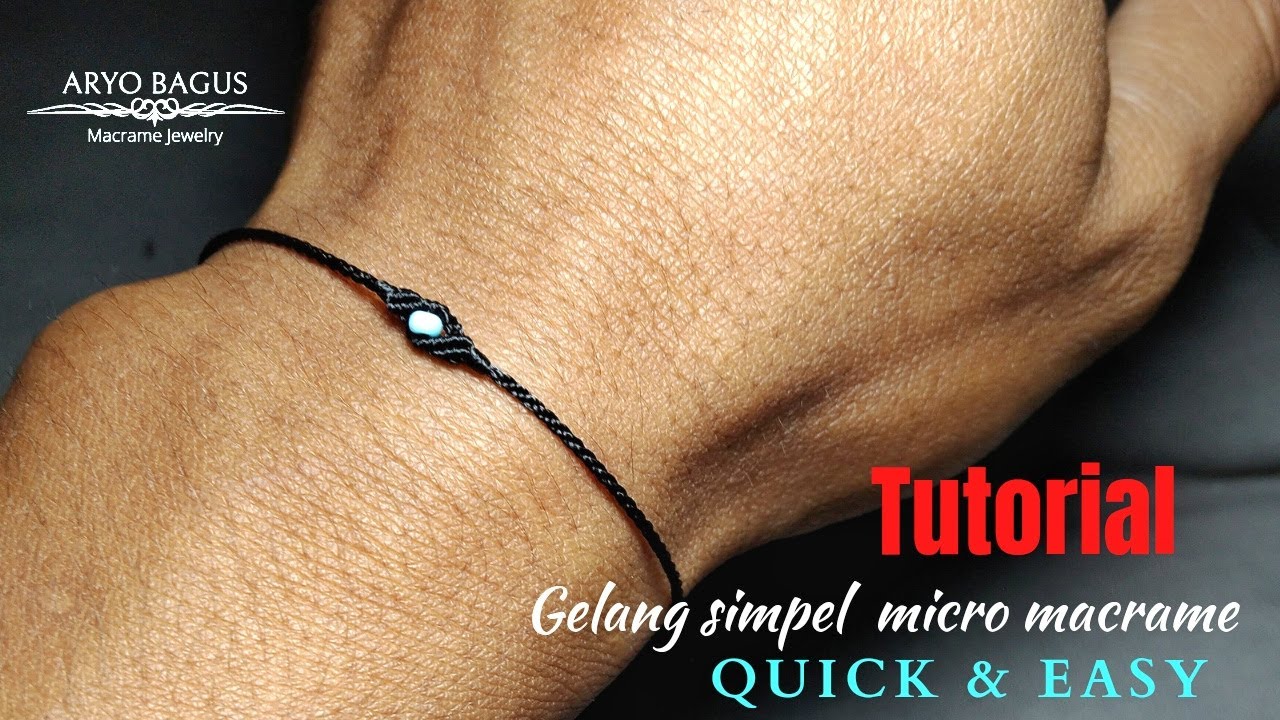 macrame bracelet tutorial #membuatgelang #macrametutorial
