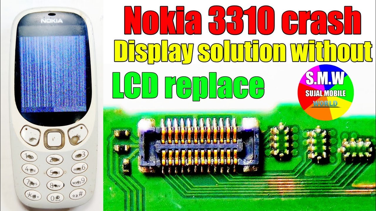 Nokia TA-1030 Multi Colour Dots display Problem [ NOKIA 3310]   Lcd jumper