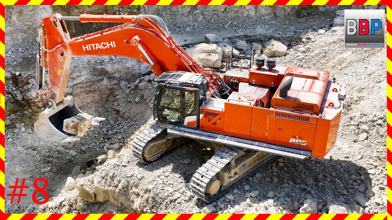 Hitachi ZX890-7 & Volvo A40, Steinbruch, Schweiz, 2023 #8