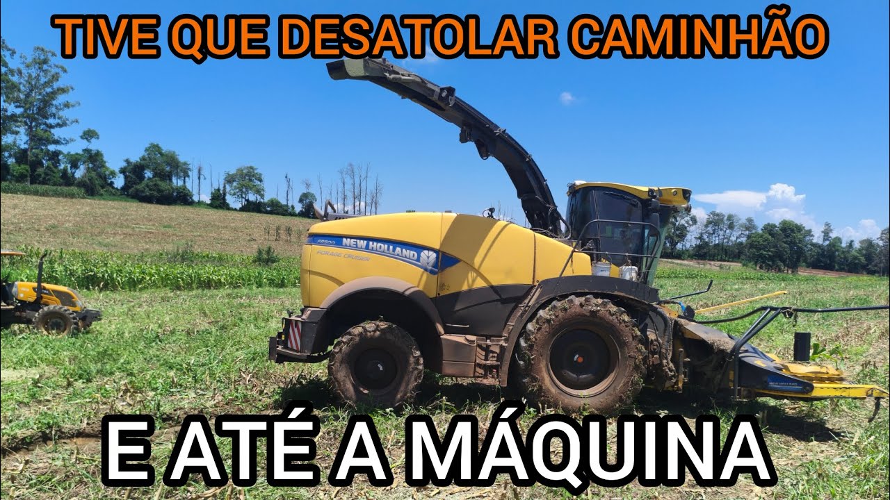 COMEÇANDO A SILAGEM DO OUTRO VIZINHO FIQUEI DESATOLANDO CAMINHÃO