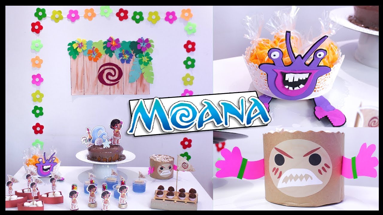 🎈FESTA MOANA 🌸 DECORAÇÃO COMPLETA #FestaDIYCasa
