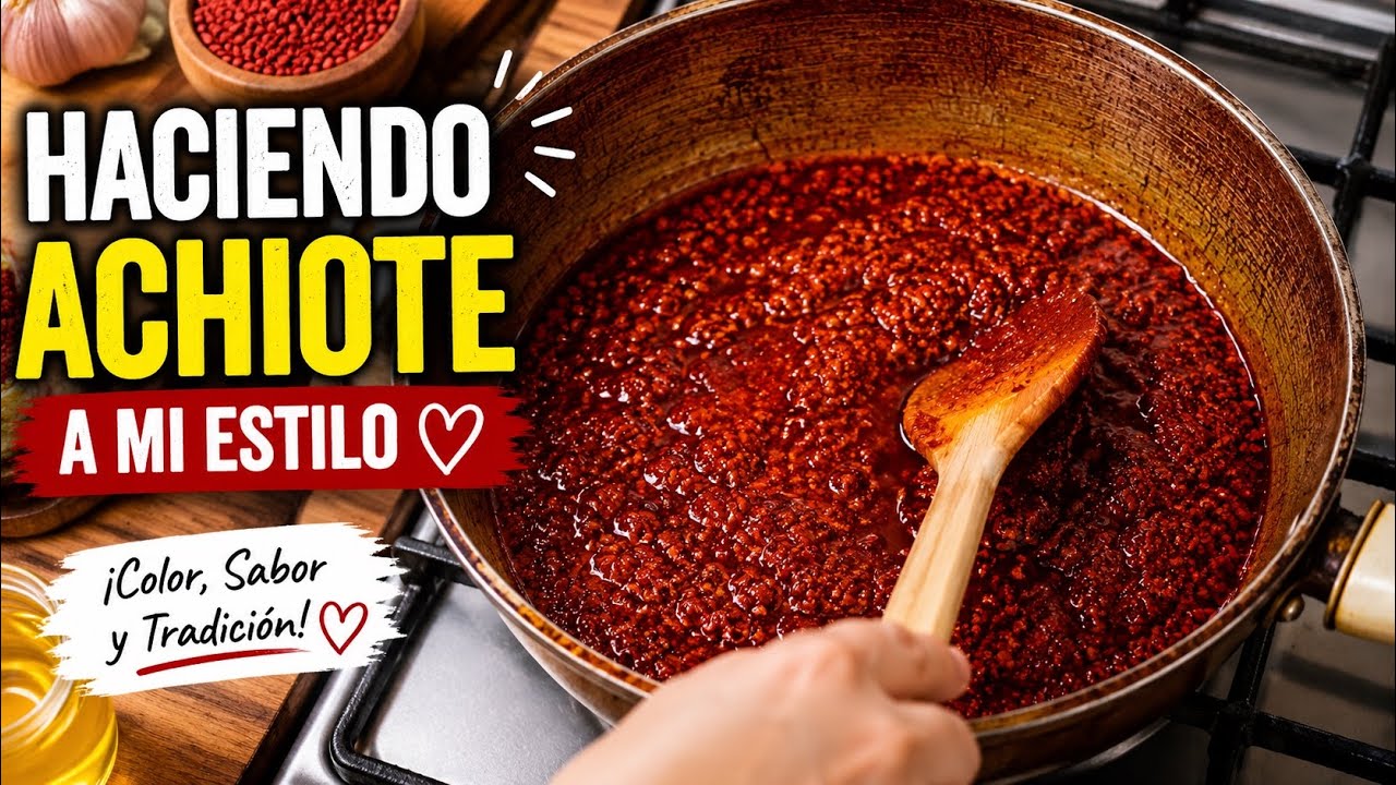 Haciendo achiote a mi estilo.