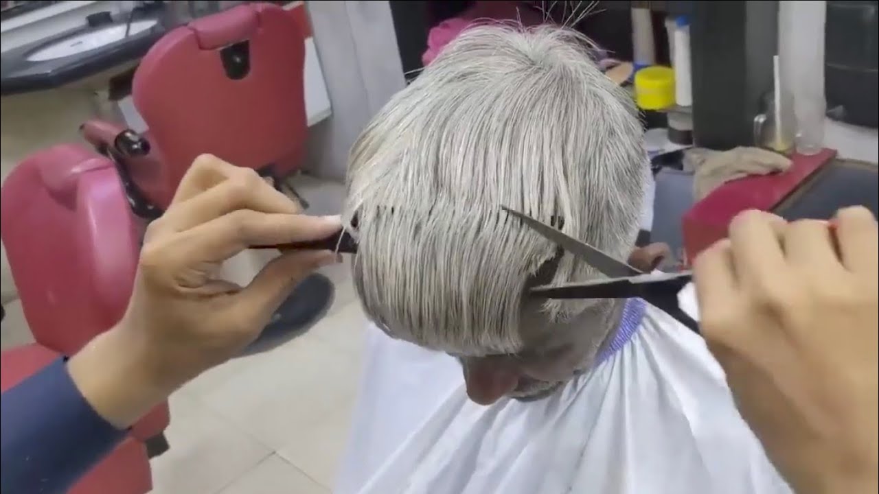 White Hair Unbelievable Haircut Transformation 