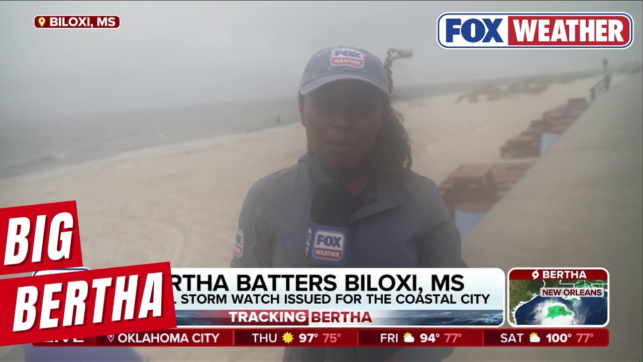 Tropical Storm Bertha Batters The Coast Of Mississippi With Intense Wind Gusts