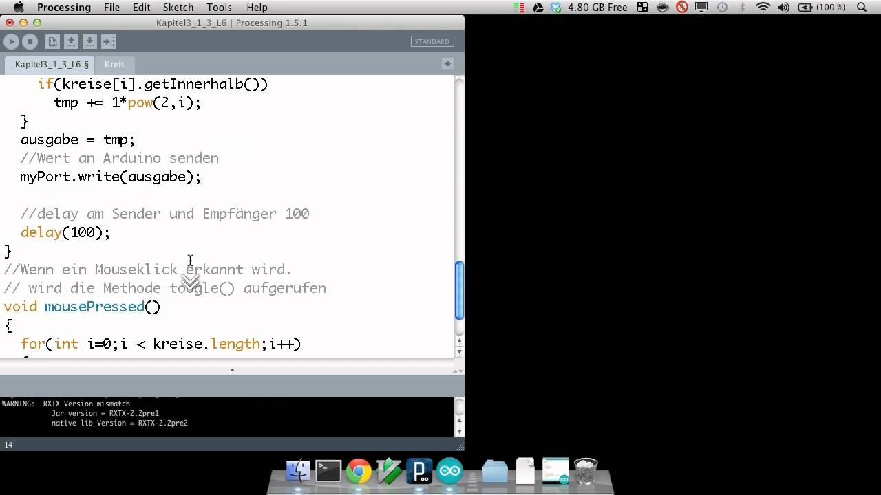 Arduino Tutorial: Kapitel 3.1.3 -  Lösung: Aufgabe 6 - 