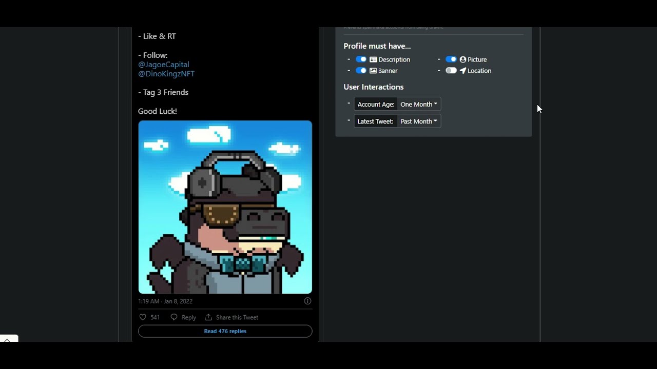 Dino Kingz NFT on Solana (Over 1.25 SOL Value) - Twitter Giveaway Drawing - January 11, 2022
