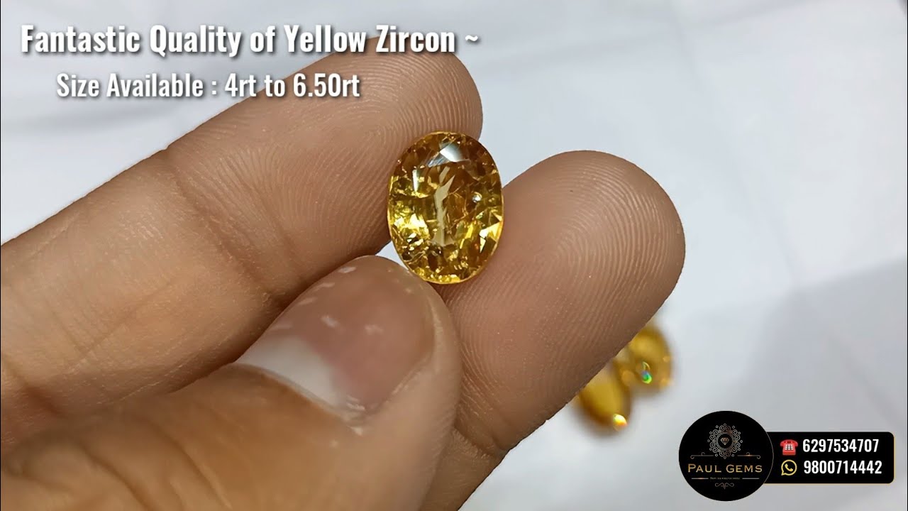 Fantastic Quality New collection of Yellow Zircon ( Substitute Gems stone for Guru sukra ) 💥