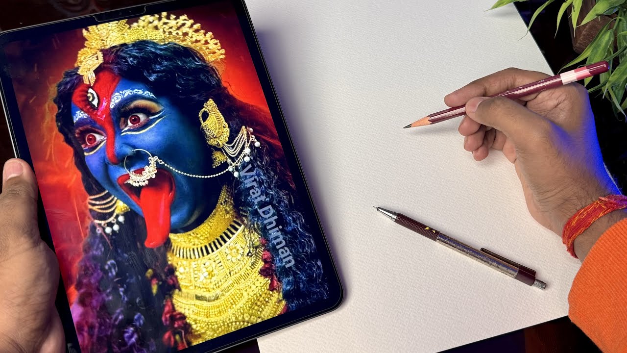 Kali Mata Drawing,  Diwali Drawing,  For Art Competition