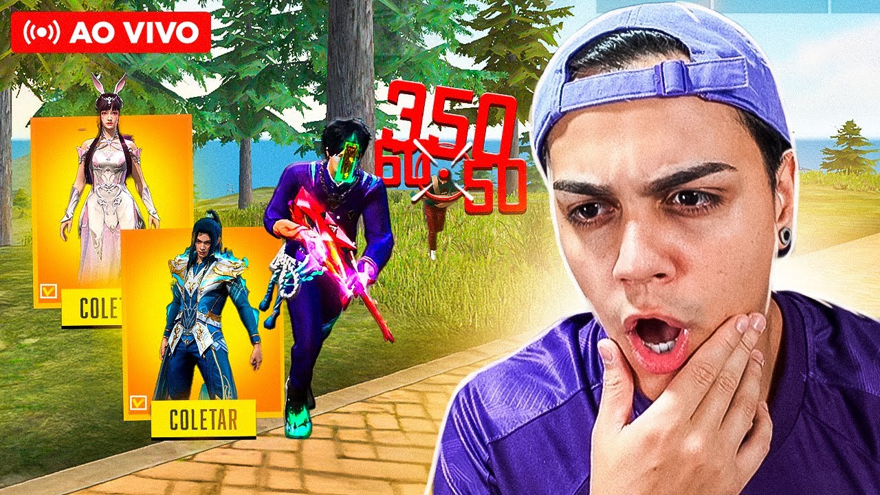 LIVE ON 🔴 ATUALIZOU TUDO!! 💙 FREE FIRE MOBILE