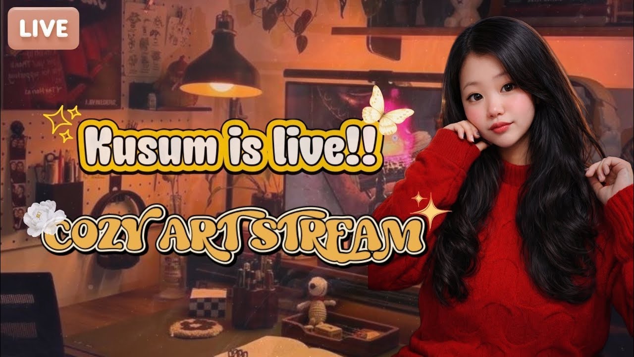 AESTHETIC COZY STREAM! 🔴 Let's talk & chill💗 #artstream #art #aesthetic #viral #trending #shortsfeed