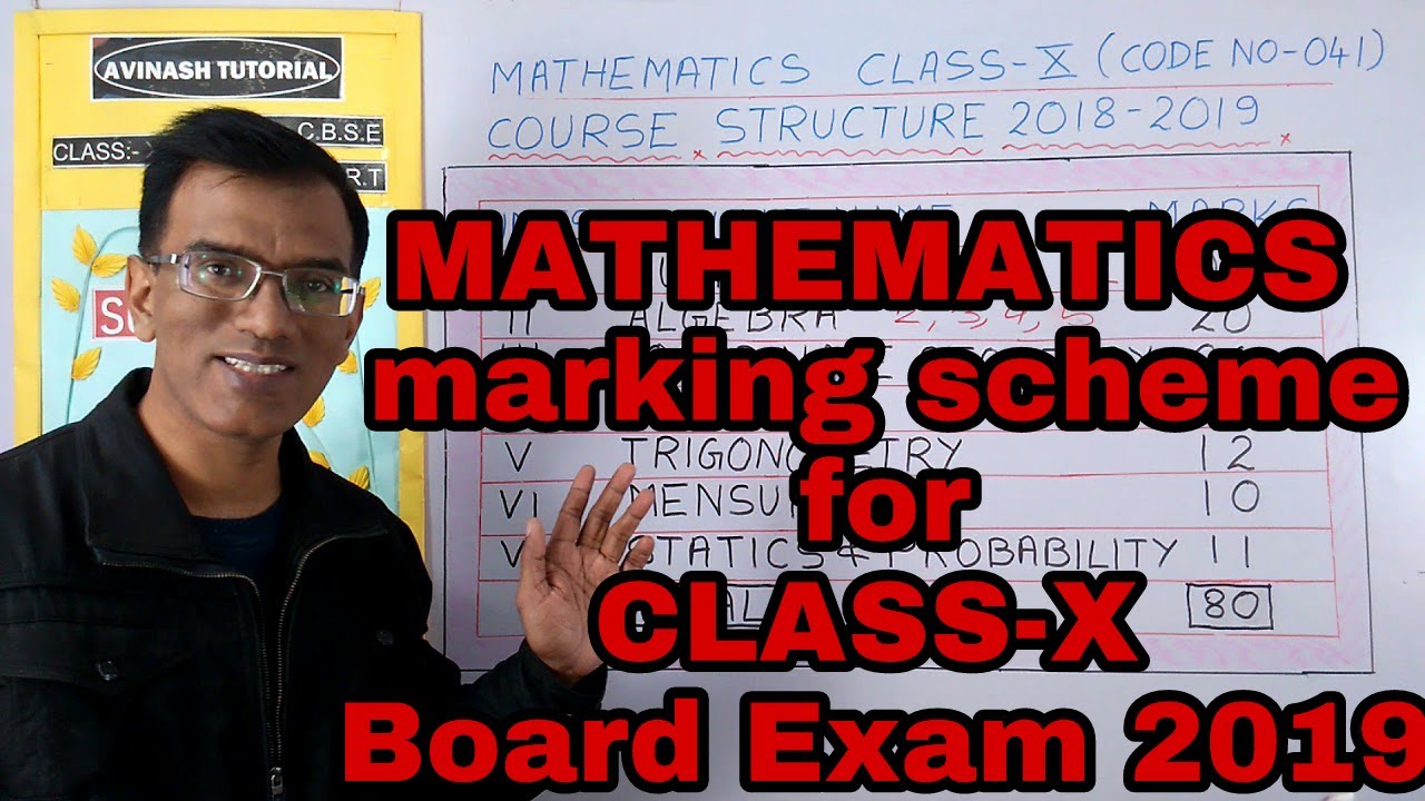 C.B.S.E. Class -X Board Exam 2019 MATHS MARKING SCHEME