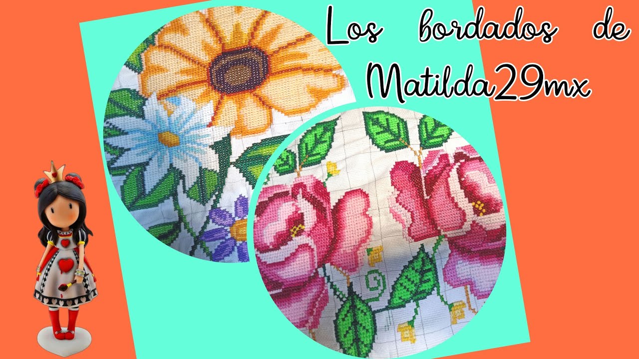 #6 #flosstube #termimando dos servilletas de flores amarillas y rosas  #acompañame y #actualizacion 