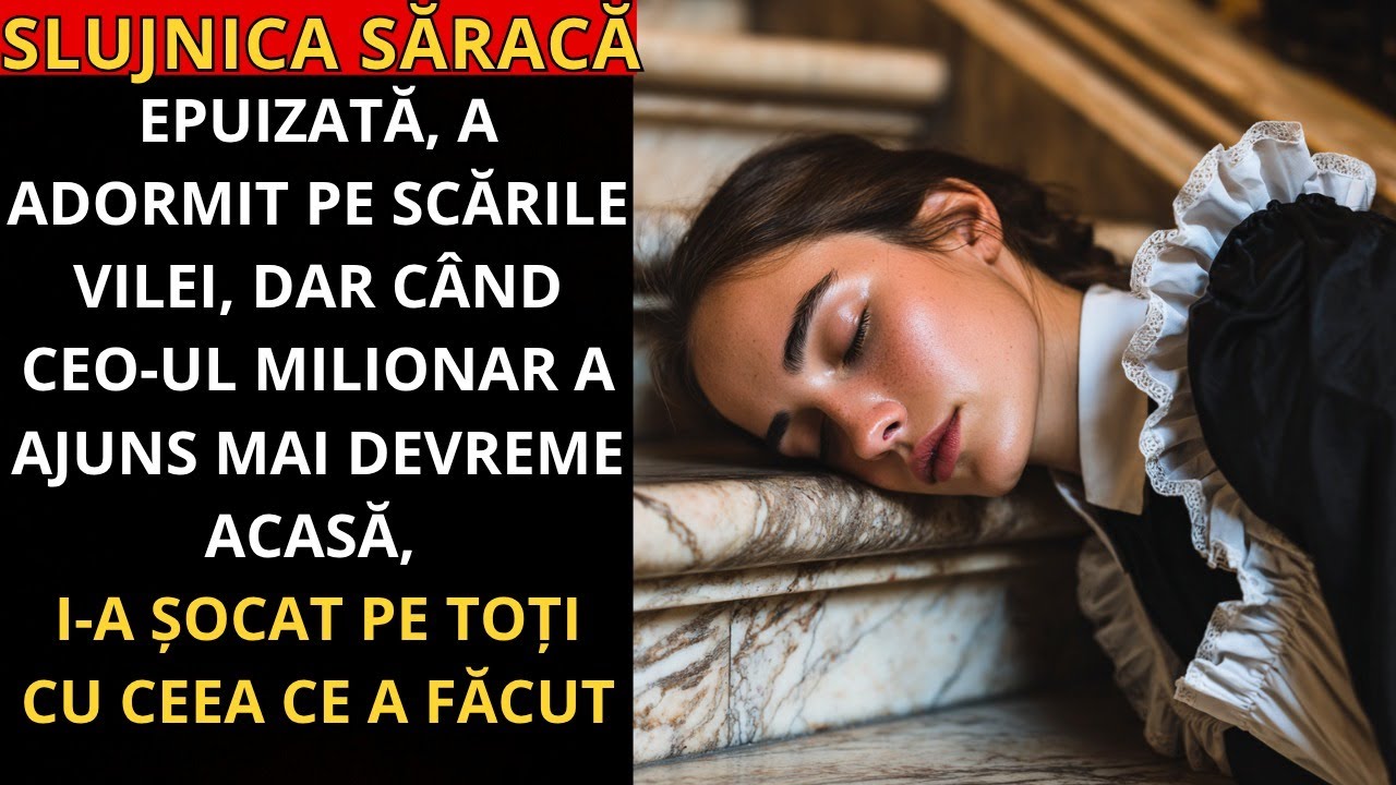 Slujnica săracă a adormit pe scări, dar CEO-ul milionar i-a șocat pe toți cu gestul său neașteptat.