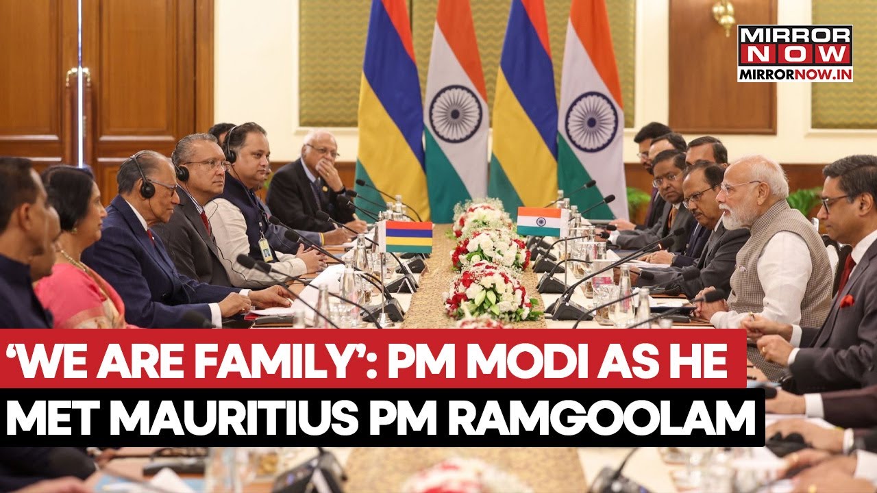 PM Modi Meets Mauritius PM Dr. Navinchandra Ramgoolam In Varanasi, Held Bilateral Talks | Watch