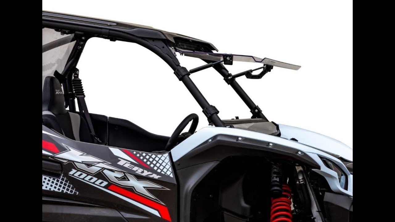 SuperAtv flip up windshield Kawasaki KRX 1000