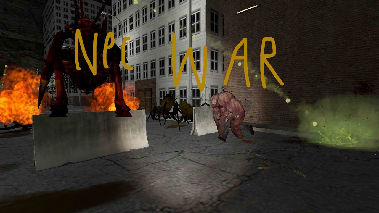 Antlion  vs Left 4 Dead Zombie (GMOD NPC BATTLE)