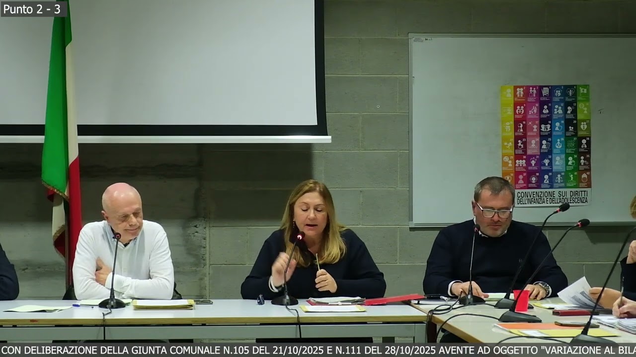 27 novembre 2025 - Comune di Macherio (MB) - Consiglio Comunale