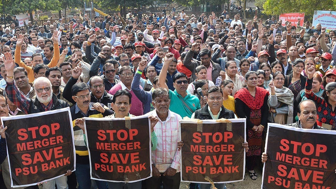 Bank strike: Massive nationwide protest against PSBs merger