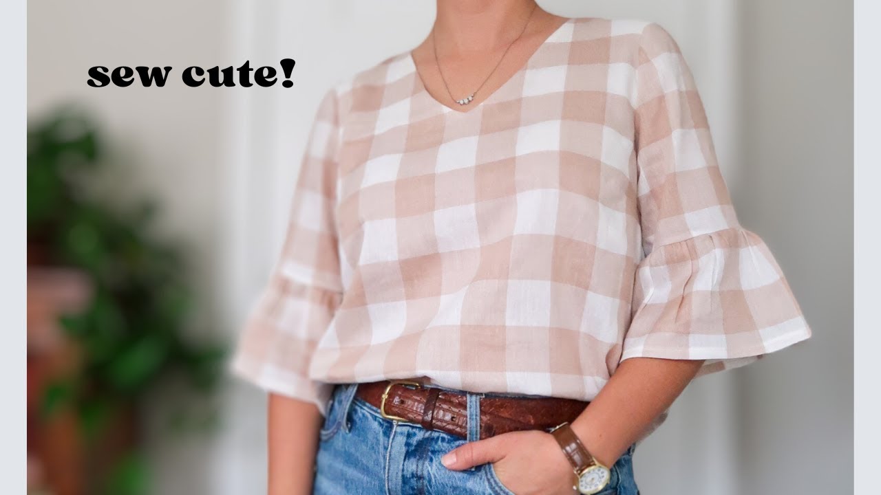 Sewing the CUTEST Ruffle Sleeve Top : Sew Along : makeit.withmegan