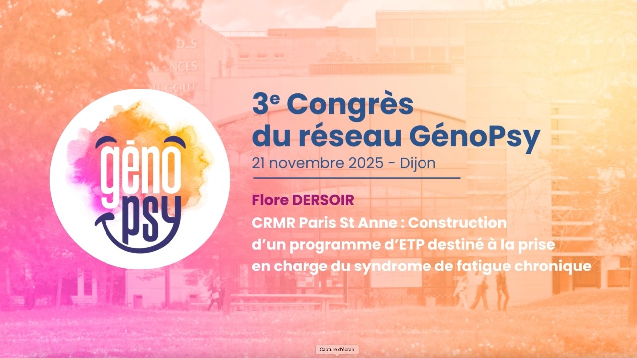 Construction d'un programme d'ETP destiné à la prise en charge du syndrome de fatigue chronique