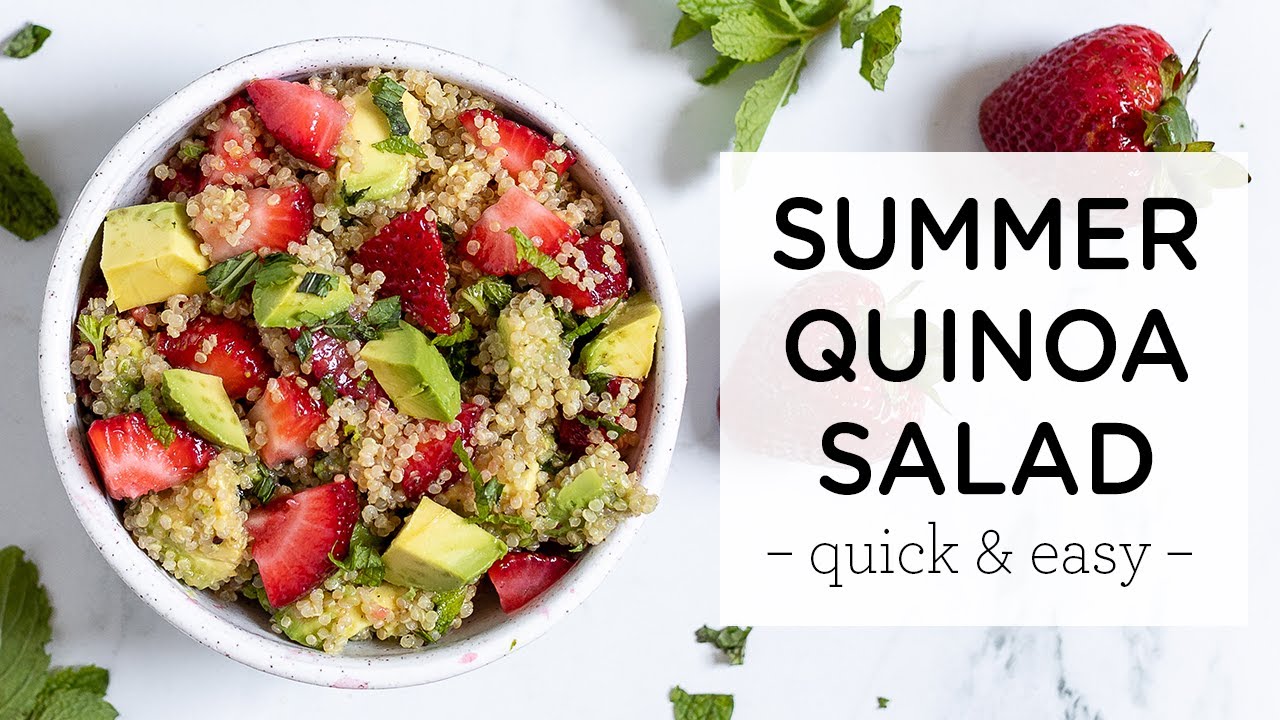 SUMMER QUINOA SALAD ‣‣ with strawberries & avocado