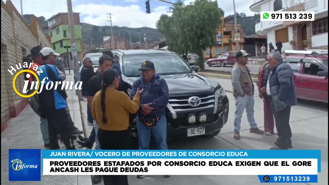 Proveedores estafados por consorcio educa exigen que el gore ancash les pague deudas