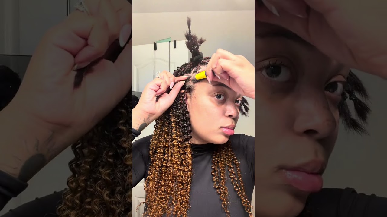 This is the entire process of how I used human hair crochet extensions,I really love this hairstyle.