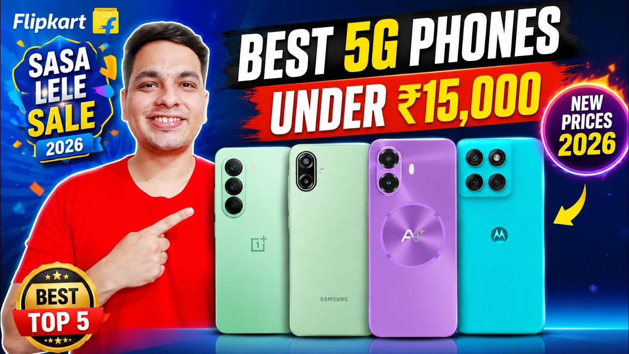 Best 5G Phones Under ₹15000 in Flipkart & Amazon Sale 2026 | Best Smartphone Under 15000 ⚡