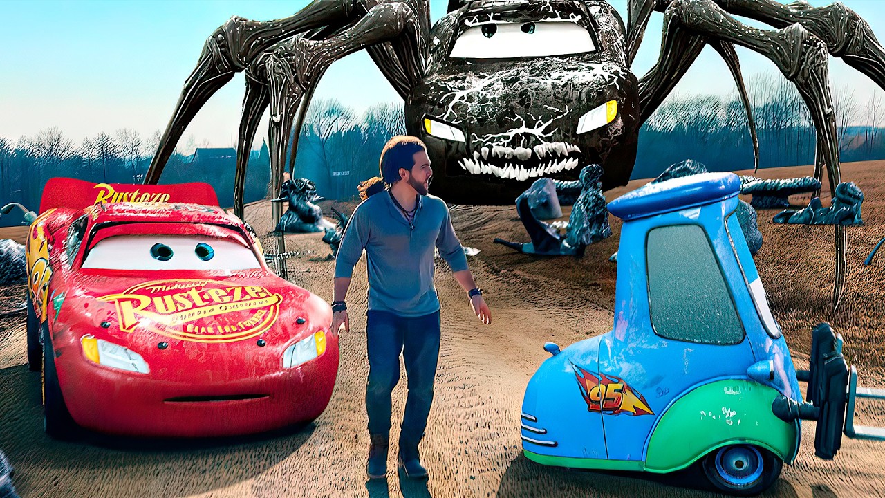 MOSTER McQueen in REAL LIFE Transformation Transformers EP 1