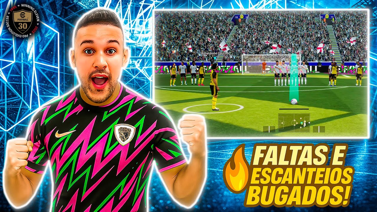 NOVA BATIDA DE FALTA BUGADA 🔥😱 E NOVO ESCANTEIO APELÃO 🔥 NO EFOOTBALL 2026 MOBILE
