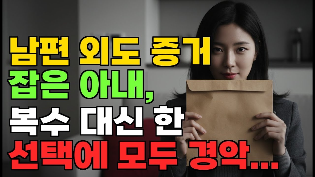 남편 외도 증거 잡은 아내, 복수 대신 한 선택에 모두 경악
