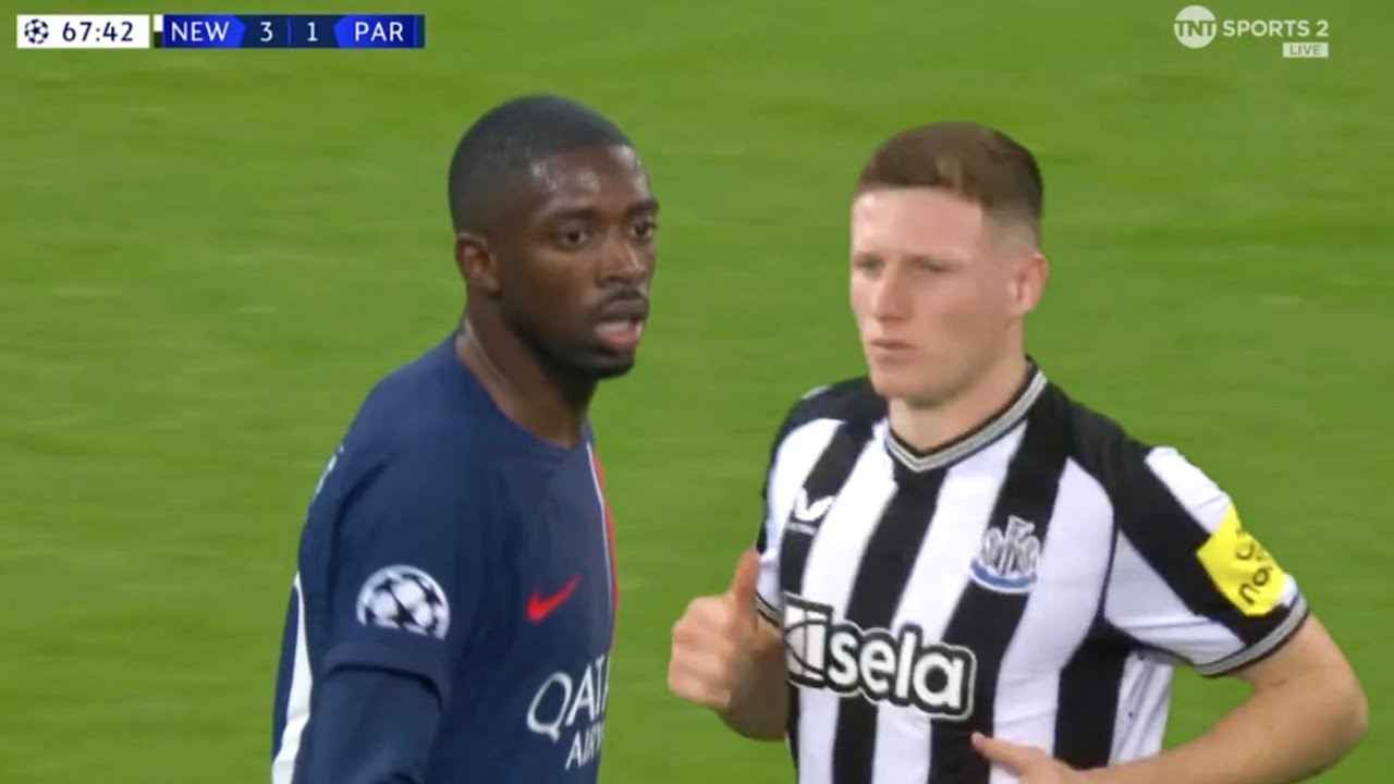Elliot Anderson vs PSG in The Champions League | All Actions 