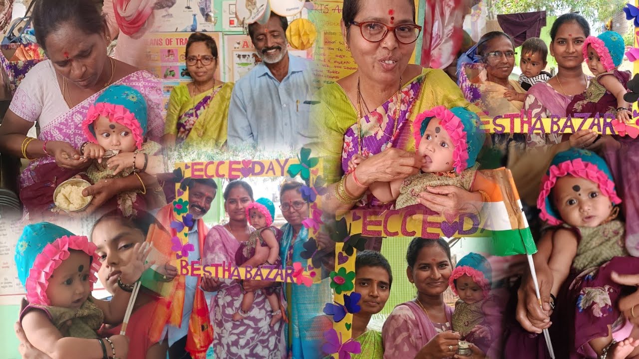 అంగన్‌బాడిలో మా చిట్టి తల్లి అన్నప్రాసన  మరియు ecce వేడుక చెసారు#enjoy #happy #girl 