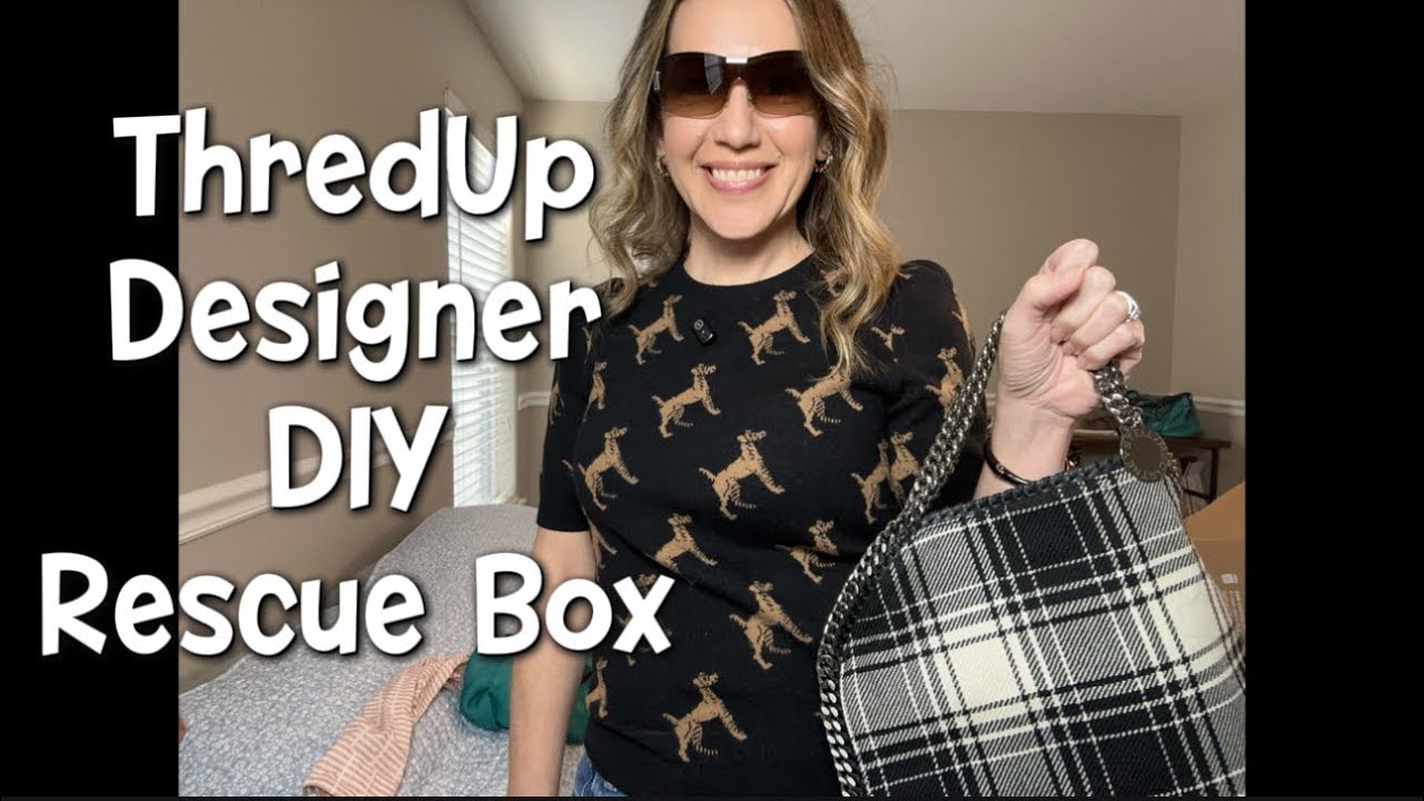 Распаковка дизайнерской самодельной коробки ThredUp Rescue Box | Burberry, Gucci, YSL | Неполный ...