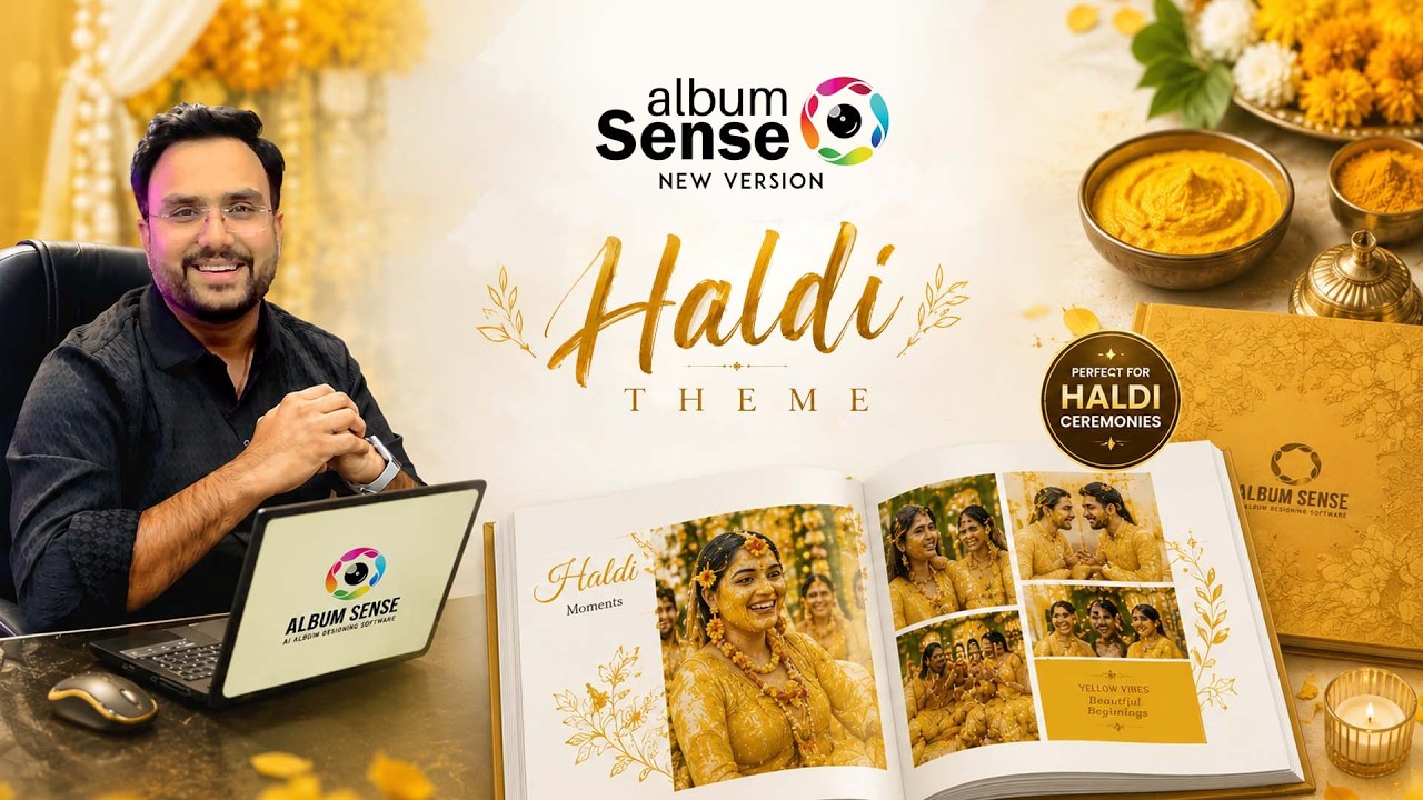 New Haldi Theme Launch | Album Sense Ai Album Designing Software