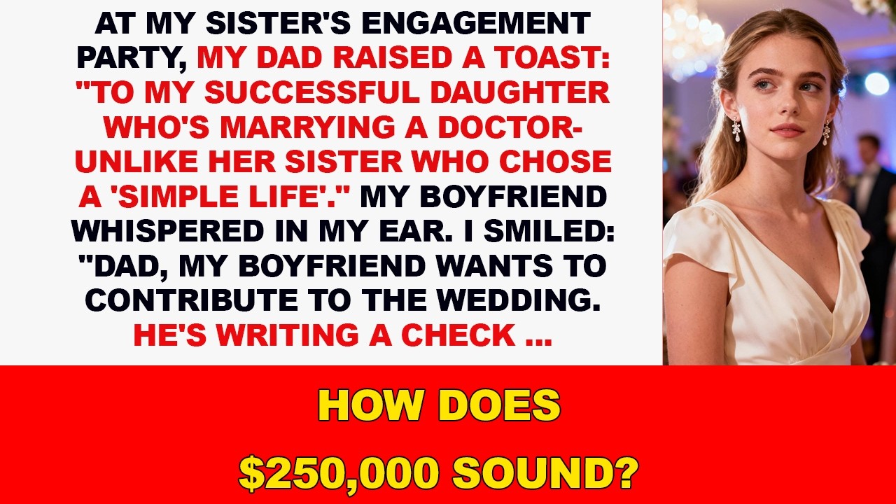 Dad Mocked Me While Praising My Sister’s Doctor Fiancé—Then My Boyfriend Wrote A $250K Check